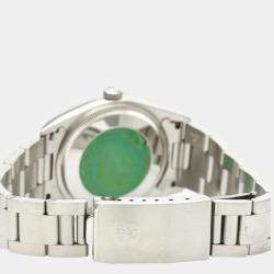 مملوكة مسبقًا Rolex Black Stainless Steel Air-King 14010M Automatic Men's Wristwatch 34 mm