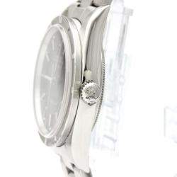 مملوكة مسبقًا Rolex Black Stainless Steel Air-King 14010M Automatic Men's Wristwatch 34 mm