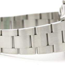 مملوكة مسبقًا Rolex Black Stainless Steel Air-King 14010M Automatic Men's Wristwatch 34 mm