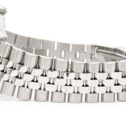 Pre Owned Rolex Silver 18K White Gold Stainless Steel Datejust 16234 Automatic Men's Wristwatch 35 mm