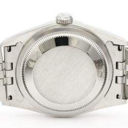 Pre Owned Rolex Silver 18K White Gold Stainless Steel Datejust 16234 Automatic Men's Wristwatch 35 mm