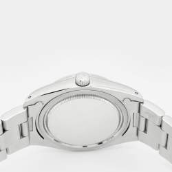 مملوكة مسبقًا Rolex Silver Stainless Steel Oyster Date Precision 6694 Men's Wristwatch 35 mm