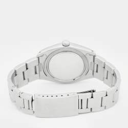 مملوكة مسبقًا Rolex Silver Stainless Steel Oyster Date Precision 6694 Men's Wristwatch 35 mm