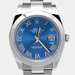 Pre Owned Rolex Blue Oystersteel Datejust M126300-0017 Men's Wristwatch 41 mm