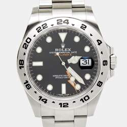 Rolex Black Stainless Steel Explorer II 216570-0002 Men's Wristwatch 42 mm