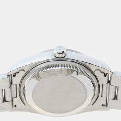 Pre Owned Rolex Black Stainless Steel Oyster Perpetual Date 15200 Automatic Men's Wristwatch 34 mm