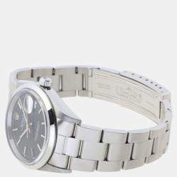 Pre Owned Rolex Black Stainless Steel Oyster Perpetual Date 15200 Automatic Men's Wristwatch 34 mm