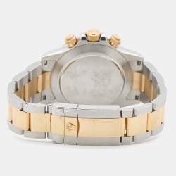Pre Owned Rolex Slate 18K Yellow Gold Stainless Steel Cosmograph Daytona 116523 Men's Wristwatch 40 mm
