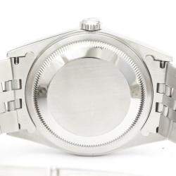 مملوكة مسبقًا Rolex Silver 18k White Gold And Stainless Steel Datejust 16220 Automatic Men's Wristwatch 36 mm