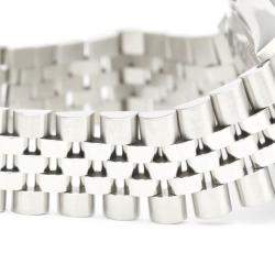 مملوكة مسبقًا Rolex Silver 18k White Gold And Stainless Steel Datejust 16220 Automatic Men's Wristwatch 36 mm