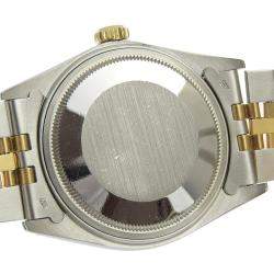 Pre Owned Rolex Grey Yellow Gold Stainless Steel and Diamond Datejust 16013G Automatic Men's Wristwatch 36mm