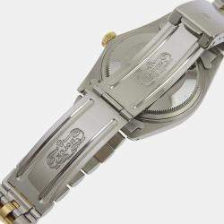 Pre Owned Rolex Grey Yellow Gold Stainless Steel and Diamond Datejust 16013G Automatic Men's Wristwatch 36mm