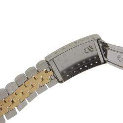 Pre Owned Rolex Grey Yellow Gold Stainless Steel and Diamond Datejust 16013G Automatic Men's Wristwatch 36mm