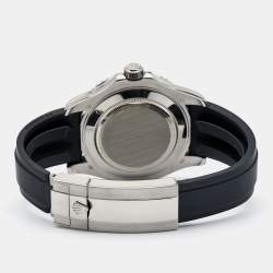 Pre Owned Rolex Black Ceramic 18K White Gold Rubber Yacht-Master 226659 Automatic Men's Wristwatch 42 mm