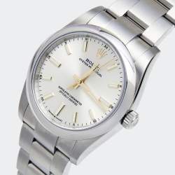 Pre Owned Rolex Silver Oystersteel Oyster Perpetual 124200-0001 Women's Wristwatch 34 mm