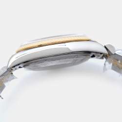 مملوكة مسبقًا Rolex White Pyramid 18K Yellow Gold Stainless Steel Datejust 16233 Men's Wristwatch 36 mm