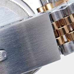 مملوكة مسبقًا Rolex White Pyramid 18K Yellow Gold Stainless Steel Datejust 16233 Men's Wristwatch 36 mm