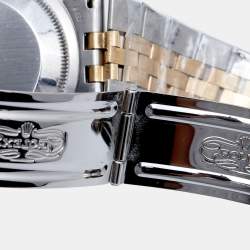 مملوكة مسبقًا Rolex White Pyramid 18K Yellow Gold Stainless Steel Datejust 16233 Men's Wristwatch 36 mm