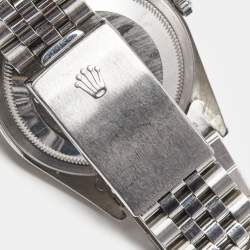 Pre Owned Rolex Silver 18k White Gold Stainless Steel Datejust 16234 Men's Wristwatch 36 mm 