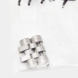 Pre Owned Rolex Silver 18k White Gold Stainless Steel Datejust 16234 Men's Wristwatch 36 mm 