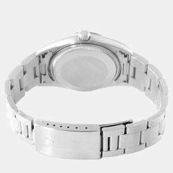 Pre Owned Rolex Air King Silver Dial Smooth Bezel Steel Men's Watch 14000 34 mm