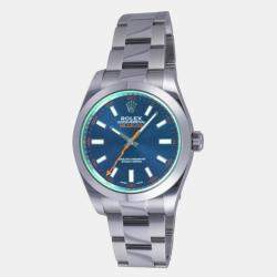 Rolex Blue Stainless Steel Milgauss 116400GV Automatic Men's Wristwatch 40 mm