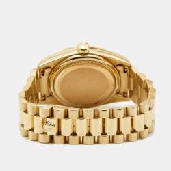 Pre Owned Rolex Champagne Diamond 18K Yellow Gold Day-Date President 18038 Men's Wristwatch 36 mm