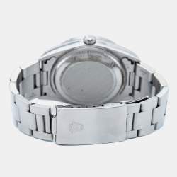 Pre Owned Rolex Blue Stainless Steel Air-King 14010M Men's Wristwatch 34 mm