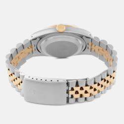 Rolex Datejust Steel Yellow Gold Champagne Arabic Dial Men's Watch 16233 36 mm