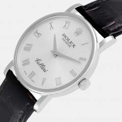 Rolex Cellini Classic White Gold Silver Dial Men's Watch 5115 31.8 x 5.5 mm 