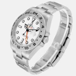 Rolex Explorer II White Dial Orange Hand Steel Men's Watch 216570 42 mm