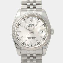 Rolex Silver Stainless Steel Datejust 116234 Men's Watch 36MM