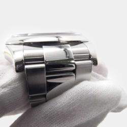 Rolex Black Stainless Steel Datejust 116200 Automatic Men's Wristwatch 36 mm