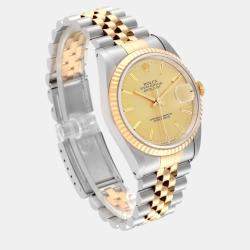 Rolex Datejust Steel Yellow Gold Champagne Dial Men's Watch 36 mm