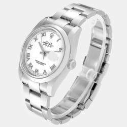 Rolex Datejust White Roman Dial Steel Mens Watch 116200 36 mm