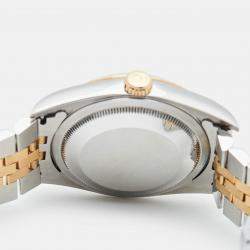 Pre Owned Rolex Champagne 18k Yellow Gold Stainless Steel Datejust 16233 Men's Wristwatch 36 mm