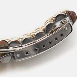 Pre Owned Rolex Champagne 18k Yellow Gold Stainless Steel Datejust 16233 Men's Wristwatch 36 mm