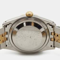 Pre Owned Rolex Champagne 18k Yellow Gold Stainless Steel Datejust 16233 Men's Wristwatch 36 mm