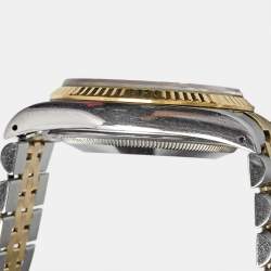 Pre Owned Rolex Champagne 18k Yellow Gold Stainless Steel Datejust 16233 Men's Wristwatch 36 mm