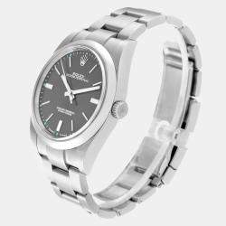 Rolex Oyster Perpetual Rhodium Dial Steel Men's Watch 39 mm