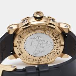 Pre Owned Romain Jerome Black 18k Rose Gold Stainless Steel Titanium Rubber Titanic DNA T.0XY3.2222.00 Men's Wristwatch 46 mm