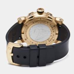 Pre Owned Romain Jerome Black 18k Rose Gold Stainless Steel Titanium Rubber Titanic DNA T.0XY3.2222.00 Men's Wristwatch 46 mm