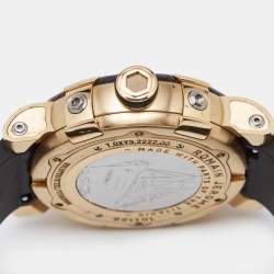 Pre Owned Romain Jerome Black 18k Rose Gold Stainless Steel Titanium Rubber Titanic DNA T.0XY3.2222.00 Men's Wristwatch 46 mm