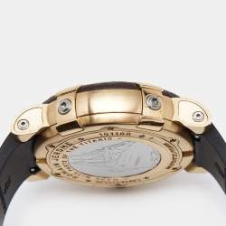 Pre Owned Romain Jerome Black 18k Rose Gold Stainless Steel Titanium Rubber Titanic DNA T.0XY3.2222.00 Men's Wristwatch 46 mm