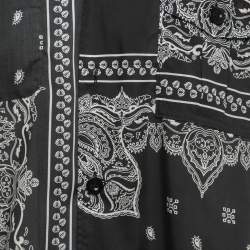 Pre Owned Sacai Black Bandana Printed Synthetic Short Sleeve Shirt S