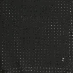 Pre Owned Saint Laurent Paris Black Dots Print Pocket Square 