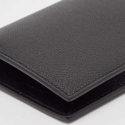 Saint Laurent Black Leather Bifold Card Case