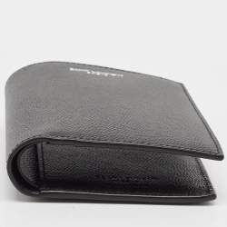 Saint Laurent Black Leather Bifold Card Case
