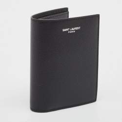 Saint Laurent Black Leather Bifold Card Case