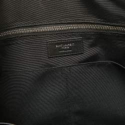 Pre Owned Saint Laurent Black Leather Small Museum Flat Briefcase